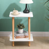 Simple Coffee Table White Sofa Side Table End Table for Living Room Modern