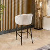 Pair of Hattie Counter Bar Stool Stone Grey