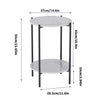 Large 2 Tier Gloss Finish Side Table with Shelf Bedroom Coffee Tea End Table