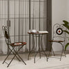 Bistro Table, Garden Table with Frame, Side Table for Patio, Balcony, J9L3