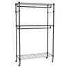 Heavy Duty Metal Clothes Rail Rack Garment Hanging Stand Open Wardrobe w/Wheels