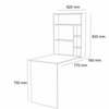 Magicbox Folding Wall Mounted Study Desk Table White/Istanbul Walnut