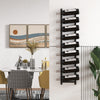 Wall Mounted Wine Storage Rack Kitchen Hanging Wine Display Rack for 9 Bottles