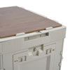 Outdoor Camping Storage Box Picnic Organizer Folding Wood Lid Car Food Container
