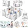 10-18 Panels Baby Playpen Foldable Kids Safety Child Play Center Yard Indoor Toy