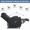 Electric Recliner Chair Massage Heating Armchair Sofa with Cup Holder Black