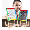 2 In 1 Kids Wooden Easel Blackboard Whiteboard Childrens Drawing Art Chalk Board