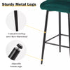 2X Modern Bar Stools Velvet Breakfast Stool Kitchen Pub Chair Metal Leg