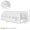 6x3x2m Greenhouse Replacement Cover ONLY for Tunnel Walk-in Greenhouse White