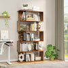 5 Tier Bookshelf Industrial Book Shelving Storage Unit Wood Bookcase Living Room