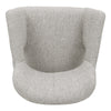 Grey Linen Dining Chairs 2PC/Set Kitchen Leisure Seat w/Wooden Legs Accent Chair