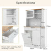 Kitchen Buffet Freestanding Kitchen Pantry Storage Cabinet Cupboard w/4 Doors