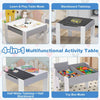 4-in-1 Kids Table and Chair Set Children Wooden Activity Storage Table