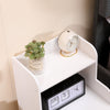 PVC Bedside Table Cabinet with Drawer for Bedroom Sofa Side Table End Tables