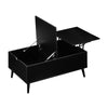 Black Coffee Table Lift Up Top With Storage Living Room Home Office