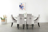 Velvet Dining Chair with Door Knocker Ring Windsor Dressing Room Chair 1/2/4/6