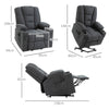 Oversized Electric Riser and Recliner Chair with Cup Holders for the Elderly