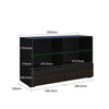 LED Sideboard High Gloss Buffet Cupboard Drawers Cabinet TV Unit For Living Room