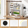 Wooden Desktop Organizer with 6 Shelves-White
