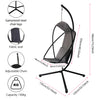 Foldable Garden Hanging Egg Chair w/Stand Outdoor Seat Cloth Swing Hammock Patio