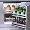 Stainless Steel Pull Out Corner Baskets Kitchen Cupboard Larder Storage Shelves