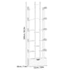 Tall Bookcase Shelf Free Standing Storage Shelving Units Open Wood Bookshelf