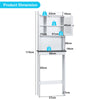 Over-The-Toilet Storage Cabinet 4-Tier Washing Machine Rack W/Adjustable Shelves