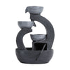 Solar Water Feature LED Light Outdoor Garden Fountain Cascading Waterfall Statue