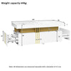Modern White Rectangular Coffee Table with 2 Storage Drawers for Living Room