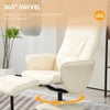 360°Swivel Recliner Chair with Footstool Recliner Armchair Reclining Chair Beige