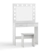 Dressing Table With Hollywood Mirror Stool 2 Drawers Bedroom Makeup Desk Modern