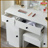 Dressing Table Vanity Set Makeup Desk with Dimmable 10 LED Light Mirror Stool