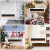 White 60'' Electric Fireplace LED Flames Inset Wall/Freestand Heater with Remote