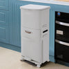 Kitchen Rubbish Waste Bin Recycling Dual Multi Compartment Pedal Dustbins Wheels
