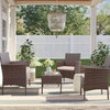 Rattan Sofa Table Chair Garden Furniture Outdoor Patio set 4 Piece brown