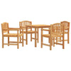 5-Piece Garden Dining Set - Solid Teak Wood Construction - Suitable for M1T1