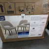 Gilman Creek Kobe Grey Fabric Dining Chairs, 2 Pack