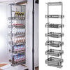 6 Tier Larder Kitchen Food Pantry Pull Out Cupboard 1850-2200mm Adjustabl Height