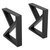 2pcs Industrial K-Shape Metal Table Legs for Dining Table/Desk/Hall/Garden Table