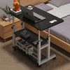 Folding OverBed Table Tray Adjustable Mobility Aid Chair PC Laptop Storage Shelf