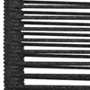 7 Piece Garden Dining Set Cotton Rope and Steel Black