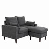 Modern L-Shaped Corner Sofa 2 3 Seater Armchair Couch With Footstool