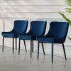 Set of 2 Faux Leather/Suede Dining Chairs Metal Legs Reception Restaurant Chair