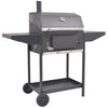 BBQ Charcoal Smoker with Bottom Shelf Black Outdoor Grill Barbecue