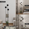 Modern Floor Lamp with Shelf Standing Light Lamp 3 Lampshade Bedroom Living Room