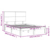 Bed Frame with Headboard White 120x200 Solid Wood F9G7