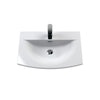 600mm Green Floor Standing 2 Door Vanity & Curved Basin Chrome