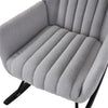 Modern Rocking Chair Upholstered Fabric Leisure Armchair High Wing Back Rocker