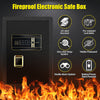 40L Safe Box Home Money Safe w/ Double Safety Key Lock & Built-in Cabinet Box