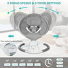 Electric Baby Bouncer Bluetooth Baby Swing Infant Cradle Music Timer w/Remote